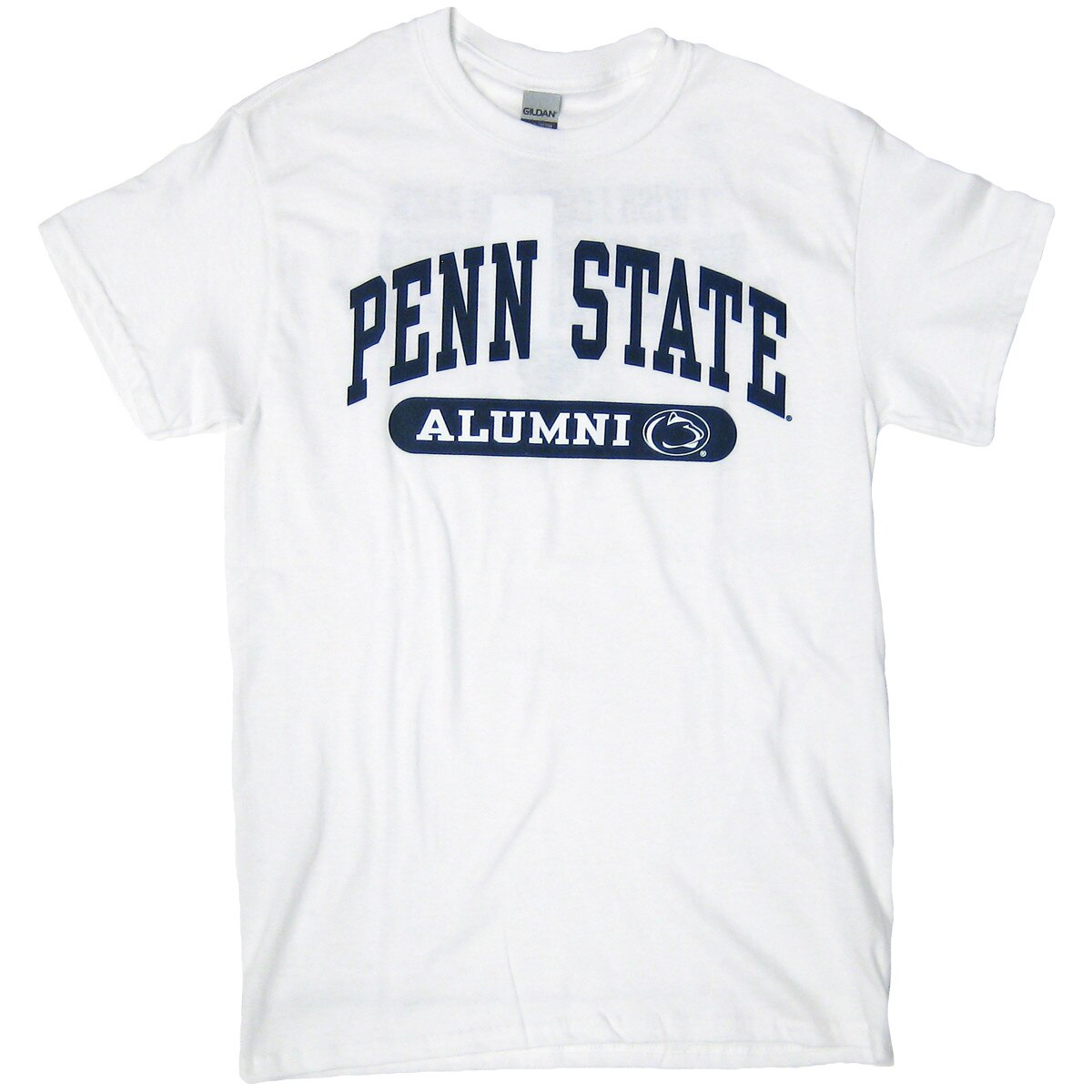 white short sleeve t-shirt with Penn State Alumni and Athletic Logo